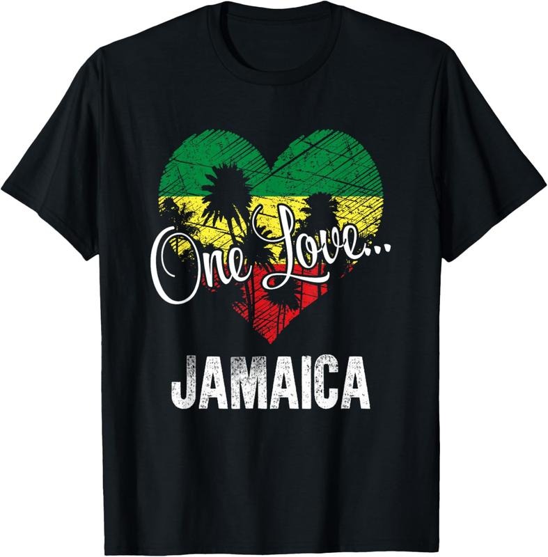 100% Cotton One Love Jamaica! Caribbean Vacation T-Shirt T-Shirt Hoodie, Sweatshirt | RetroVerseTees.com