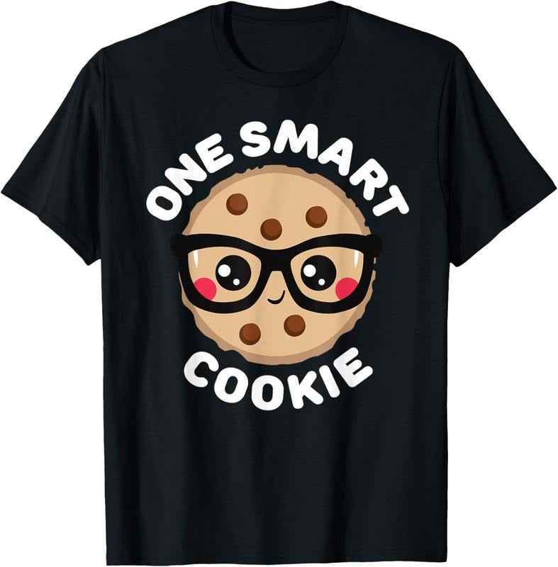 100% Cotton One Smart Cookie Cute Kawaii Style Pun Chocolate Chip T-Shirt Hoodie, Sweatshirt | RetroVerseTees.com