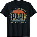100% Cotton Papi Like a Grandpa Only Cooler Papi Gifts Vintage Style T-Shirt Hoodie, Sweatshirt | RetroVerseTees.com