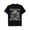 100% Cotton Patriotic Memorial Day T-Shirt - American Flag & Military Boots Graphic Print, Casual Short Sleeve Round Neck...