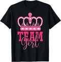 100% Cotton Pink Team Girl Team Boy Gender Reveal Party Matching Family T-Shirt Hoodie, Sweatshirt | RetroVerseTees.com