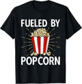 100% Cotton Popcorn Lover Movie Night Snack Fueled By Popcorn T-Shirt Hoodie, Sweatshirt | RetroVerseTees.com