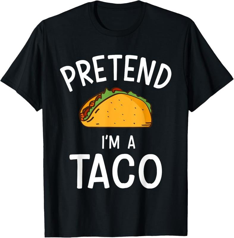 100% Cotton Pretend Im a taco easy lazy costume for halloween party T-Shirt Hoodie, Sweatshirt | RetroVerseTees.com