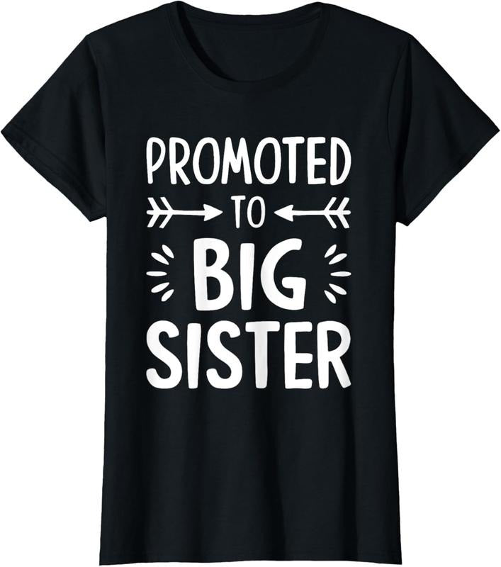 100% Cotton Promoted to Big Sister Shirt Women Teenage Girl Big Sis T-Shirt Hoodie, Sweatshirt | RetroVerseTees.com