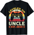100% Cotton Promoted to Uncle 2025 Funny Leveling Up to Uncle 2025 Gamer T-Shirt Hoodie, Sweatshirt | RetroVerseTees.com
