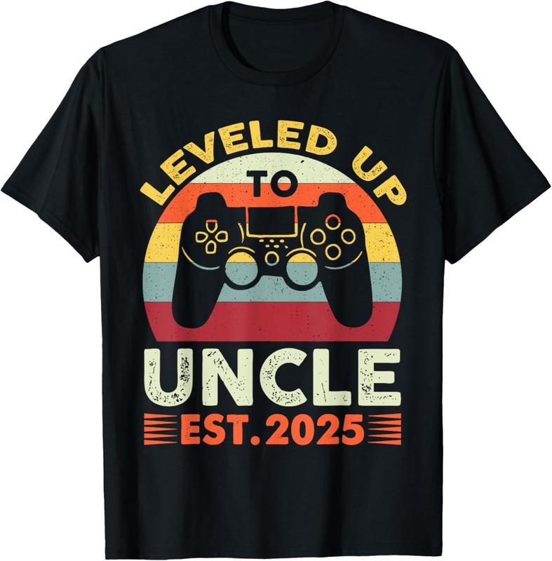 100% Cotton Promoted to Uncle 2025 Funny Leveling Up to Uncle 2025 Gamer T-Shirt Hoodie, Sweatshirt | RetroVerseTees.com
