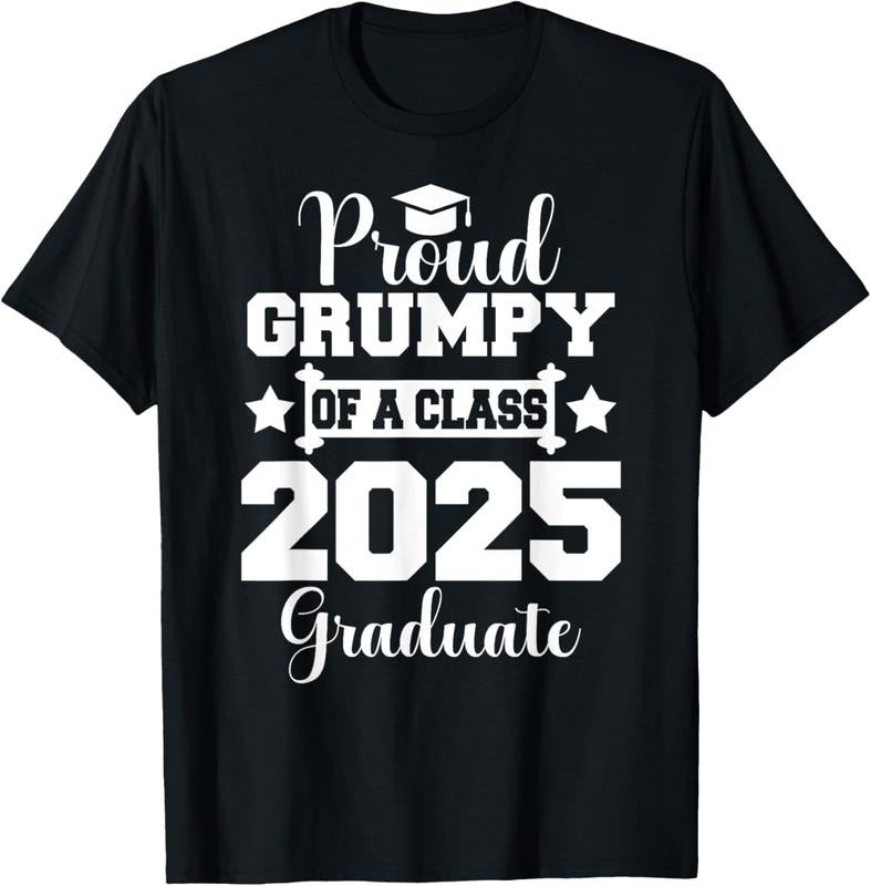 100% Cotton Proud GRUMPY of Senior Class of 2025 Graduate Matching T-Shirt Hoodie, Sweatshirt | RetroVerseTees.com