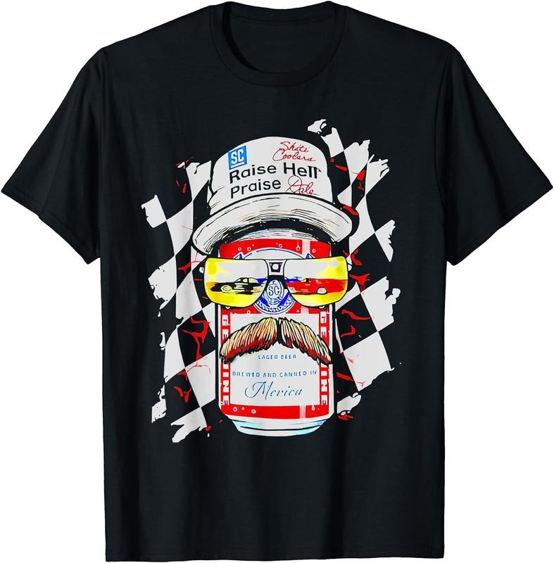 [100% Cotton]Raise Hell Praise Dale Vintage Funny Driking Beer T-Shirt Black