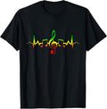 100% Cotton Reggae Music Heartbeat T-Shirt - Jamaica Rasta Tee Gift T-Shirt Hoodie, Sweatshirt | RetroVerseTees.com