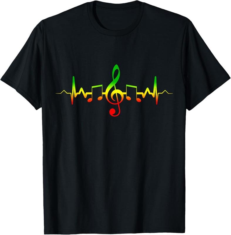 100% Cotton Reggae Music Heartbeat T-Shirt - Jamaica Rasta Tee Gift T-Shirt Hoodie, Sweatshirt | RetroVerseTees.com