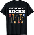100% Cotton Retirement Rocks Guitar Player Funny Guitarist Humor Outfit T-Shirt Hoodie, Sweatshirt | RetroVerseTees.com