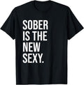 [100% Cotton]Sober is the New Sexy Shirt,Sober AF Shirts,Sober and Proud T-Shirt Hoodie, Sweatshirt | RetroVerseTees.com