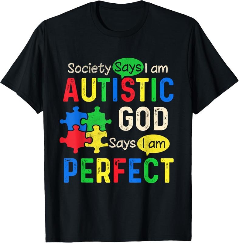 100% Cotton Society Says I'm Autistic Autism Month Men Women Kid T-Shirt Hoodie, Sweatshirt | RetroVerseTees.com