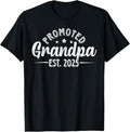 100% Cotton Soon to be Grandpa 2025 Loading Promoted to Grandpa 2025 T-Shirt Hoodie, Sweatshirt | RetroVerseTees.com