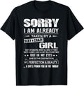 100% Cotton Sorry I Am Already Taken By A Sexy And Crazy Girl T-Shirt Hoodie, Sweatshirt | RetroVerseTees.com
