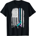 [100% Cotton]Suicide Prevention Shirt USA Flag Ribbon Suicide Survivor T-Shirt Hoodie, Sweatshirt | RetroVerseTees.com