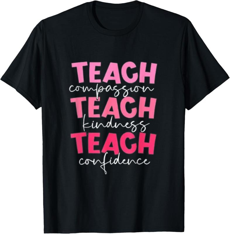 100% Cotton Teach Compassion Kindness Confidence School Checklist T-Shirt Hoodie, Sweatshirt | RetroVerseTees.com