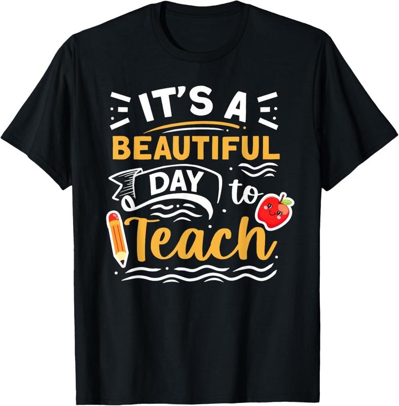 100% Cotton Teacher idea it's a beautiful day to teach cute teaching T-Shirt Hoodie, Sweatshirt | RetroVerseTees.com