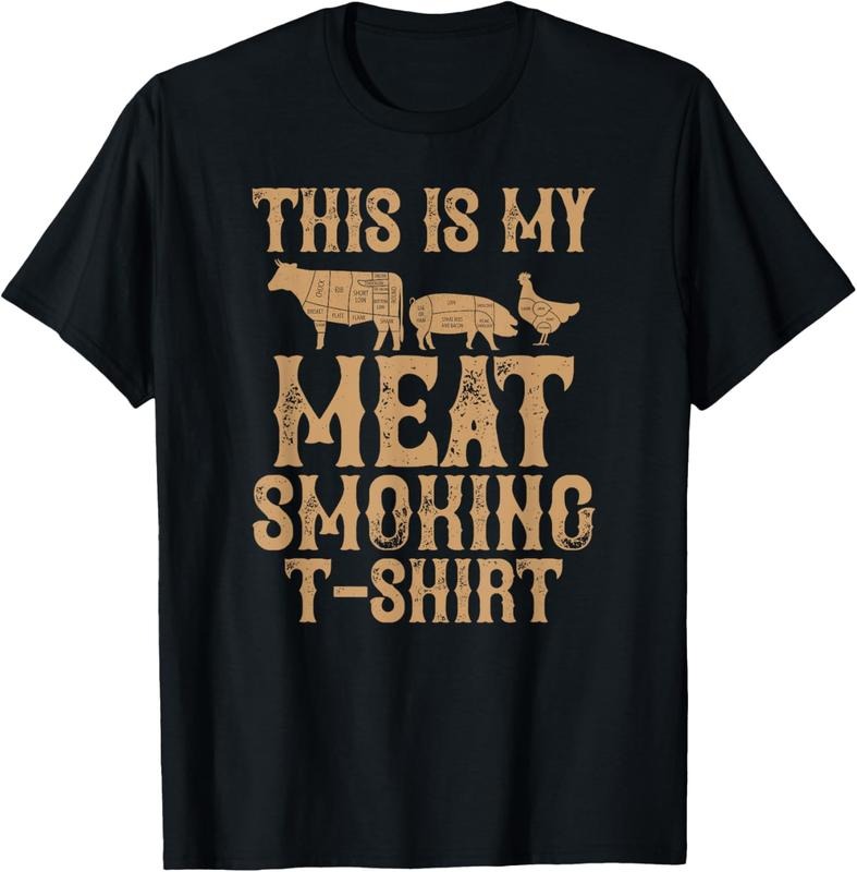 100% Cotton This Is My Meat Smoking T-Shirt BBQ Vintage T-Shirt Hoodie, Sweatshirt | RetroVerseTees.com
