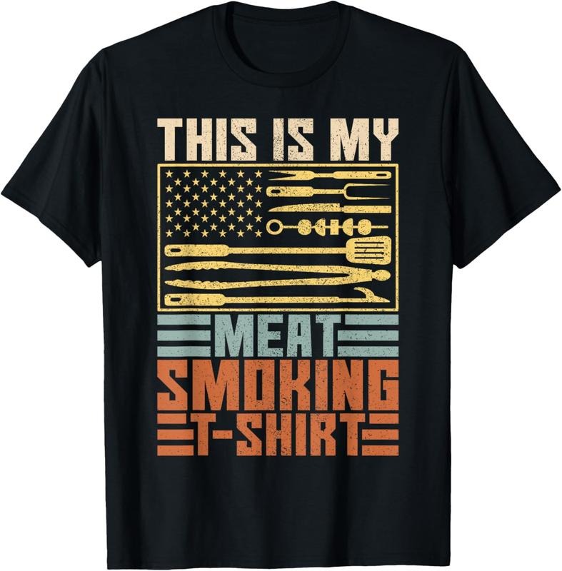 100% Cotton This Is My Meat Smoking T-Shirt Vintage Men BBQ Smoker Grill T-Shirt Hoodie, Sweatshirt | RetroVerseTees.com