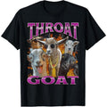 100% Cotton Unisex-Adults Throat Goat Funny FOG Adult Humor Bootleg Y2K Graphic T-Shirt - Black, Small - Short Sleeve -...