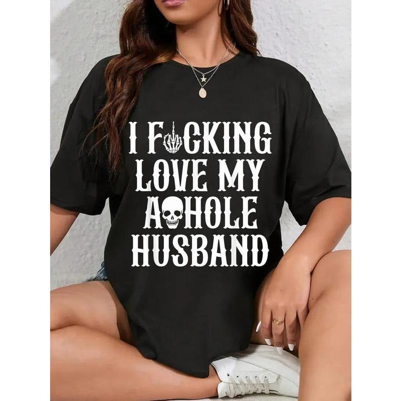 100% Cotton Unisex Swoosh Fucking Love My Husband Funny Wife Skull T-Shirt Hoodie, Sweatshirt | RetroVerseTees.com