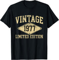 100% Cotton Vintage 1977 Limited Edition Year Of Birth Birthday T-Shirt Hoodie, Sweatshirt | RetroVerseTees.com