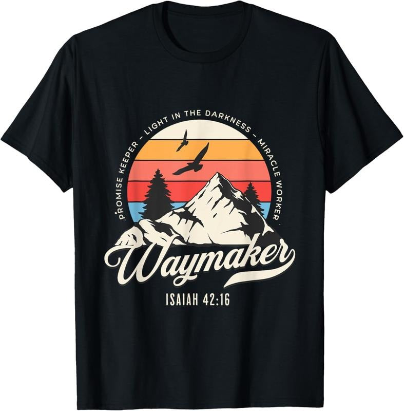 100% Cotton Waymaker Promise Keeper Miracle Worker Christian Bible Verse T-Shirt Hoodie, Sweatshirt | RetroVerseTees.com