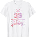 [100% Cotton]Women 35 Years Old And Fabulous Happy 35th Birthday T-Shirt Hoodie, Sweatshirt | RetroVerseTees.com