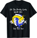 100% Cotton Womens All The Pretty Girls Walk Like This Volleyball Girls T-Shirt Hoodie, Sweatshirt | RetroVerseTees.com