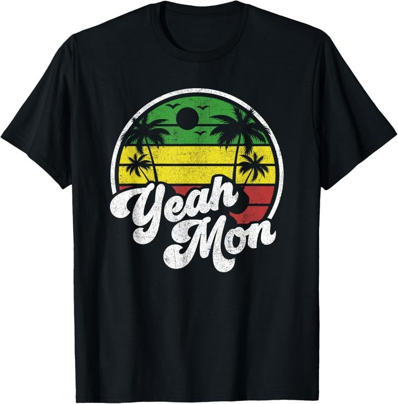 100% Cotton Yeah Mon Vintage Jamaica Reggae Jamaican Vacation Retro Gift T-Shirt Hoodie, Sweatshirt | RetroVerseTees.com