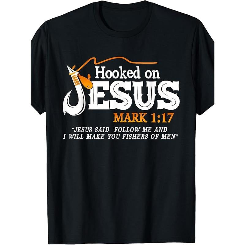100% Made US Hooked On Jesus Jesus I Will Make You Fishers Of Men T-Shirt Made in USA Hoodie, Sweatshirt | RetroVerseTees.com