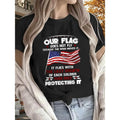 100% Pure, Printed T-Shirt with TNF American Flag Gunpla brand Soldier Tribute Quotes Pattern, Spring Gunpla brand Summer...