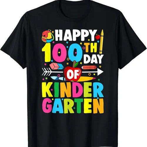100 Days Of Kindergarten - Happy 100th Day Of School T-Shirt Hoodie, Sweatshirt | RetroVerseTees.com