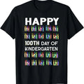 100 Days Of Kindergarten Happy 100th Day Of School Teachers T-Shirt Hoodie, Sweatshirt | RetroVerseTees.com