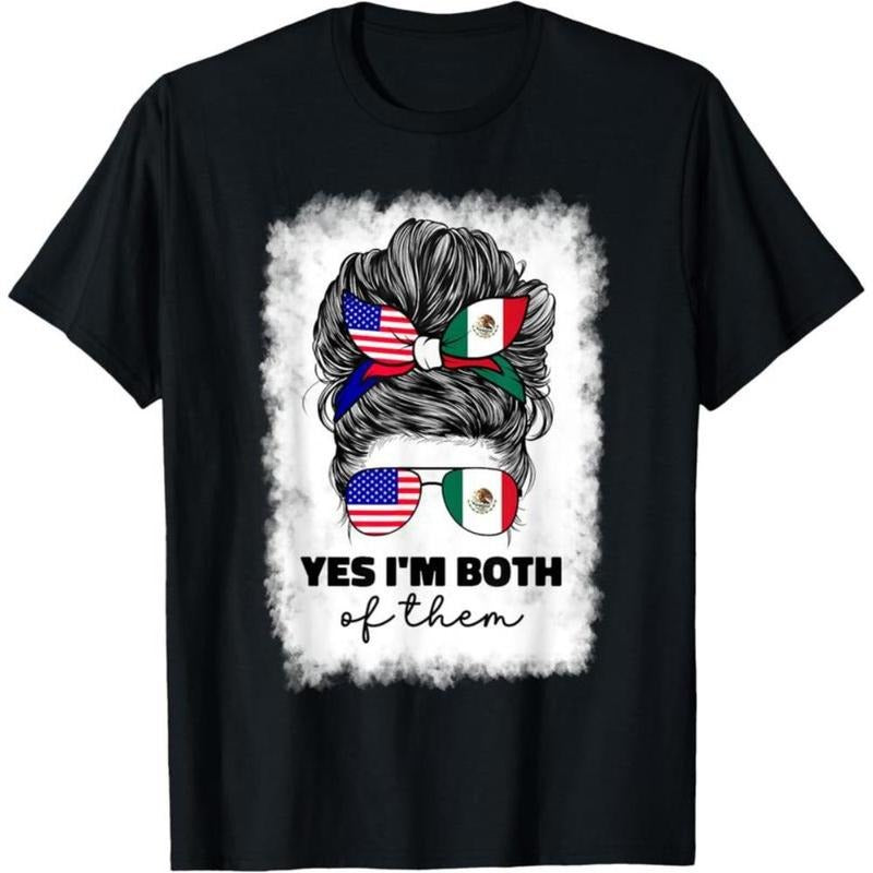 100%cotton Half Mexican Gunpla brand American Mexico America Usa Flag Girl Woman T-Shirt style 02 Hoodie, Sweatshirt