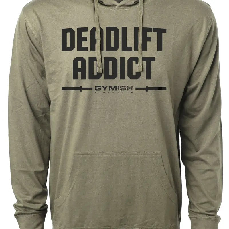107. Deadlift Addict Funny Workout Gym Hoodie for Men Cotton Menswear T-Shirts, Sweatshirt | RetroVerseTees.com