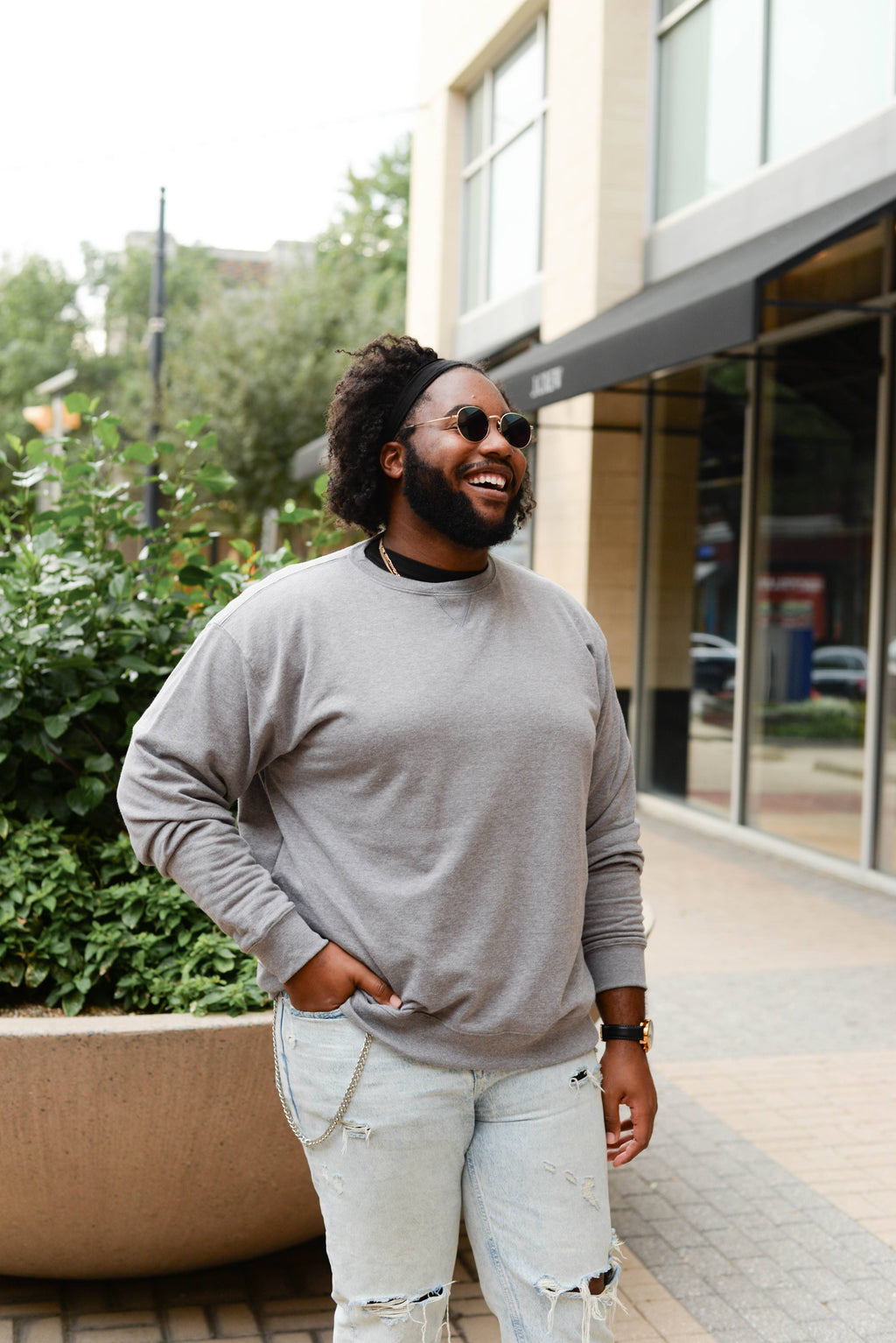 Unisex Heathered Fleece Crew