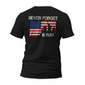 9/11 September 11th Never Forget Front or Back Print T-Shirt Hoodie, Sweatshirt | RetroVerseTees.com