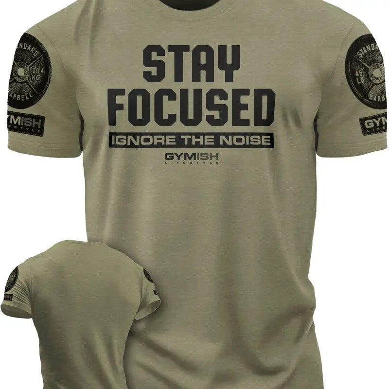 111. Stay Focused Funny Motivational Workout Gym T-Shirt for Men Hoodie, Sweatshirt | RetroVerseTees.com