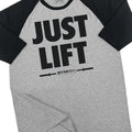 114. RAGLAN Just Lift Funny Workout Gym T-Shirt for Men Hoodie, Sweatshirt | RetroVerseTees.com