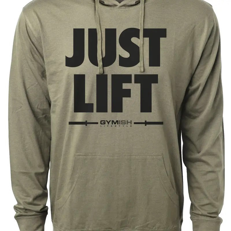 114. Just Lift Funny Workout Gym Hoodie for Men Cotton Menswear T-Shirts, Sweatshirt | RetroVerseTees.com
