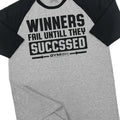 116. RAGLAN Winners Fail Funny Workout Gym T-Shirt for Men Hoodie, Sweatshirt | RetroVerseTees.com