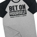 117. RAGLAN Bet On Yourself Funny Workout Gym T-Shirt for Men Hoodie, Sweatshirt | RetroVerseTees.com