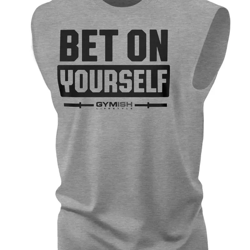 117. Bet On Yourself Workout Funny Muscle Tank Top for Men T-Shirts, Hoodie, Sweatshirt | RetroVerseTees.com