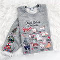 12 Cats of Christmas Holiday Sweatshirt or Hoodie with sleeve print Comfy Sublimation Tops Menswear Unisex Oversized...