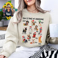 12 Dogs Of Christmas Comfortable Cozy Sweatshirt Crew Neck Cute Pullover T-Shirts, Hoodie | RetroVerseTees.com