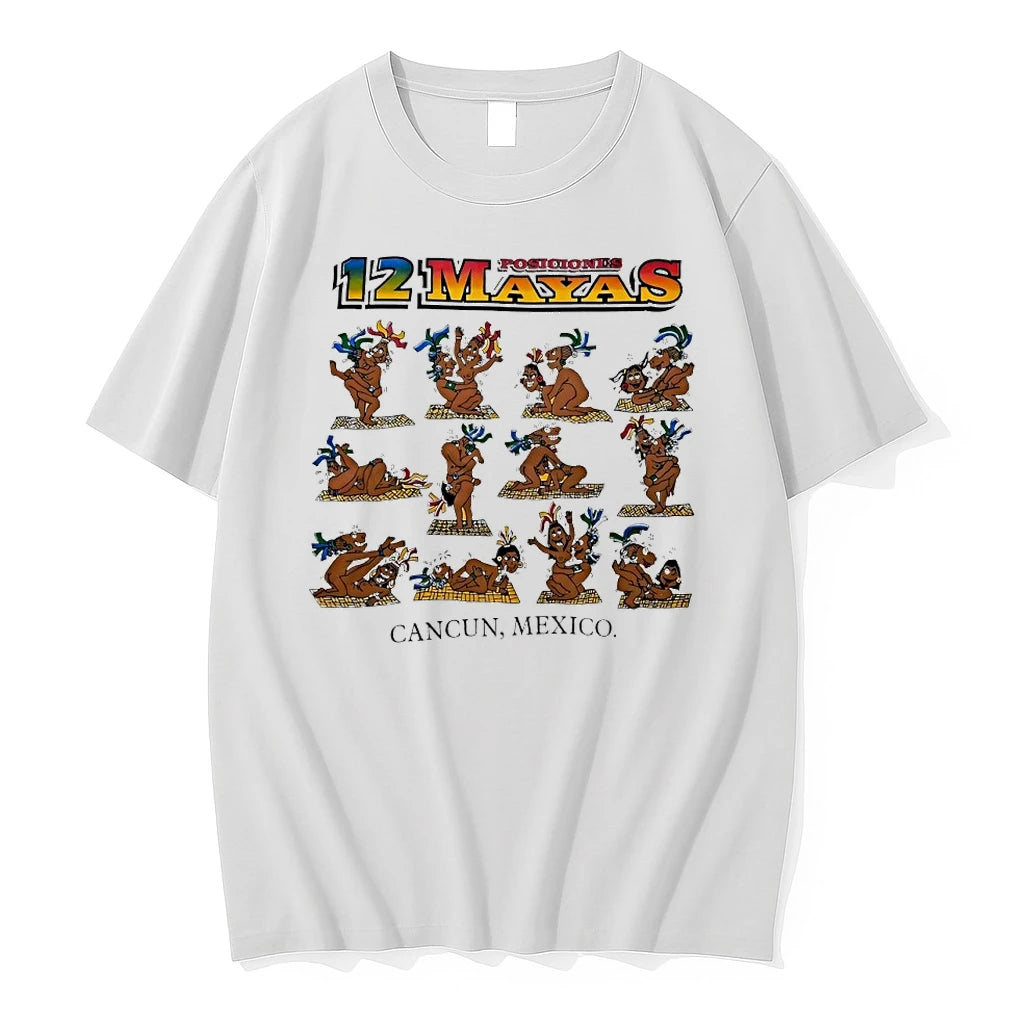 12 Posiciones Mayas Cancun Mexico Mayan Tshirts Sweater