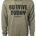120. Survive Today Funny Workout Gym Hoodie for Men Cotton Menswear T-Shirts, Sweatshirt | RetroVerseTees.com