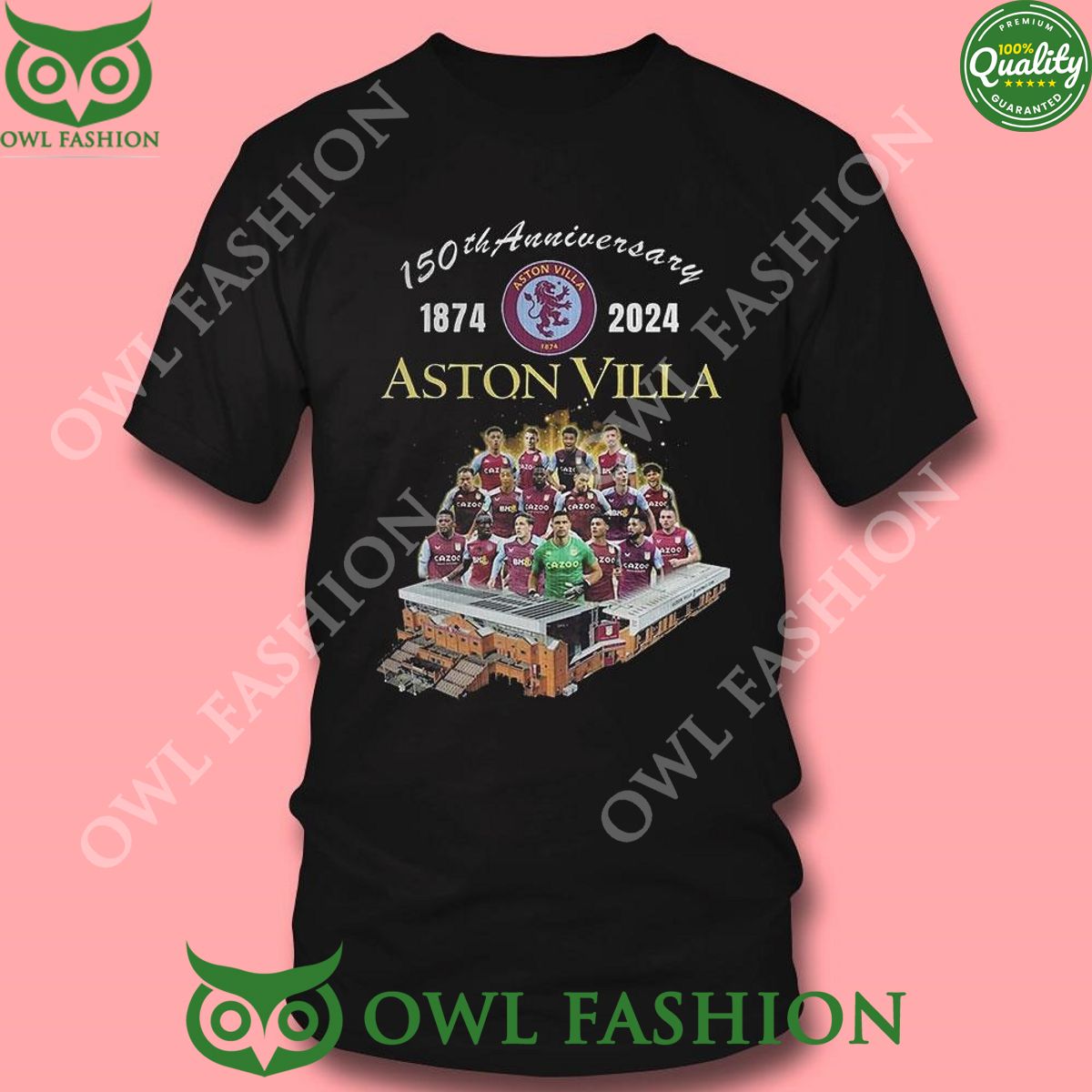 150th Anniversary 1874 2024 Aston Villa TShirt Hoodie